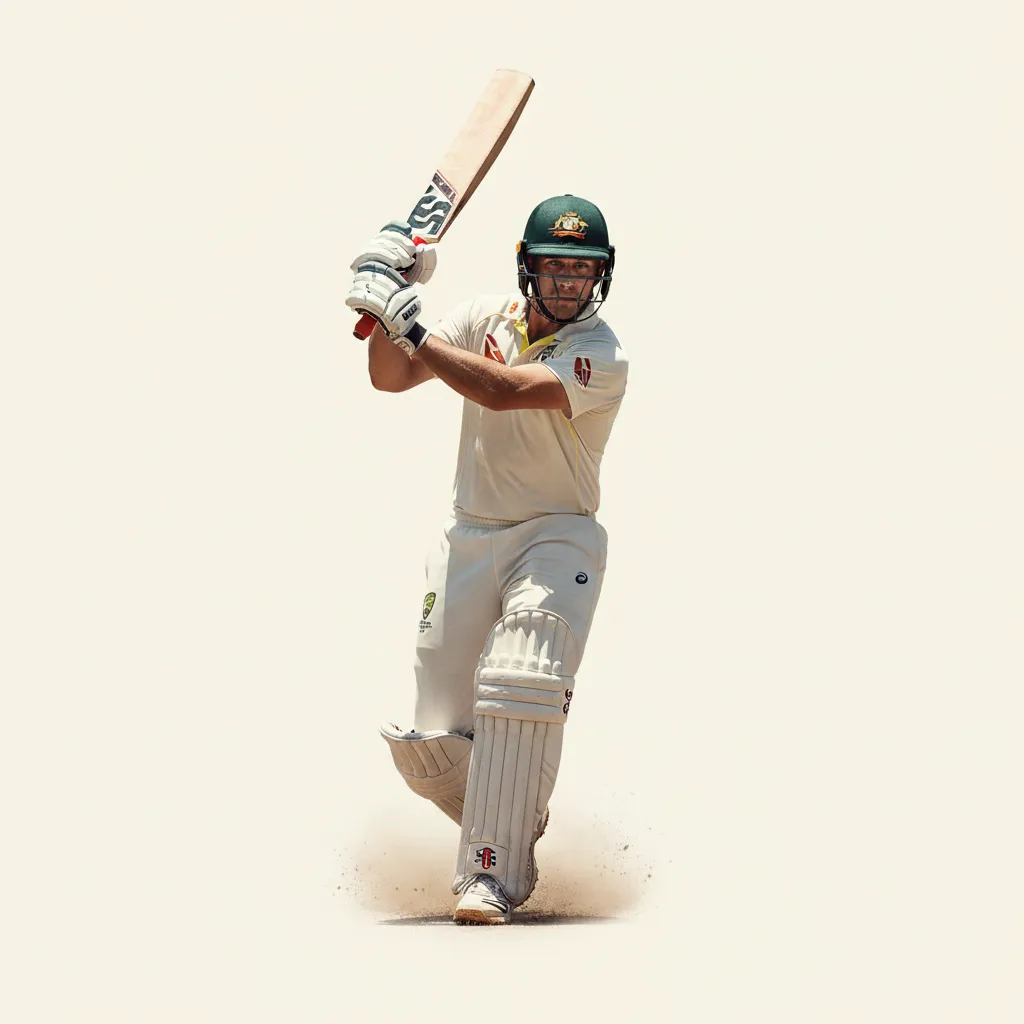 Cricket batsman playing a shot