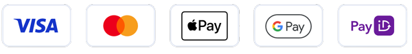 Visa, Mastercard, Apple Pay, Google Pay, PayID